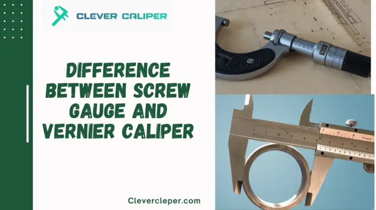 Difference between screw gauge and vernier caliper